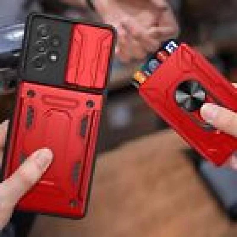 Shockproof Phone Case with Card Holder for Galaxy A14 A13 M33 A32 A54