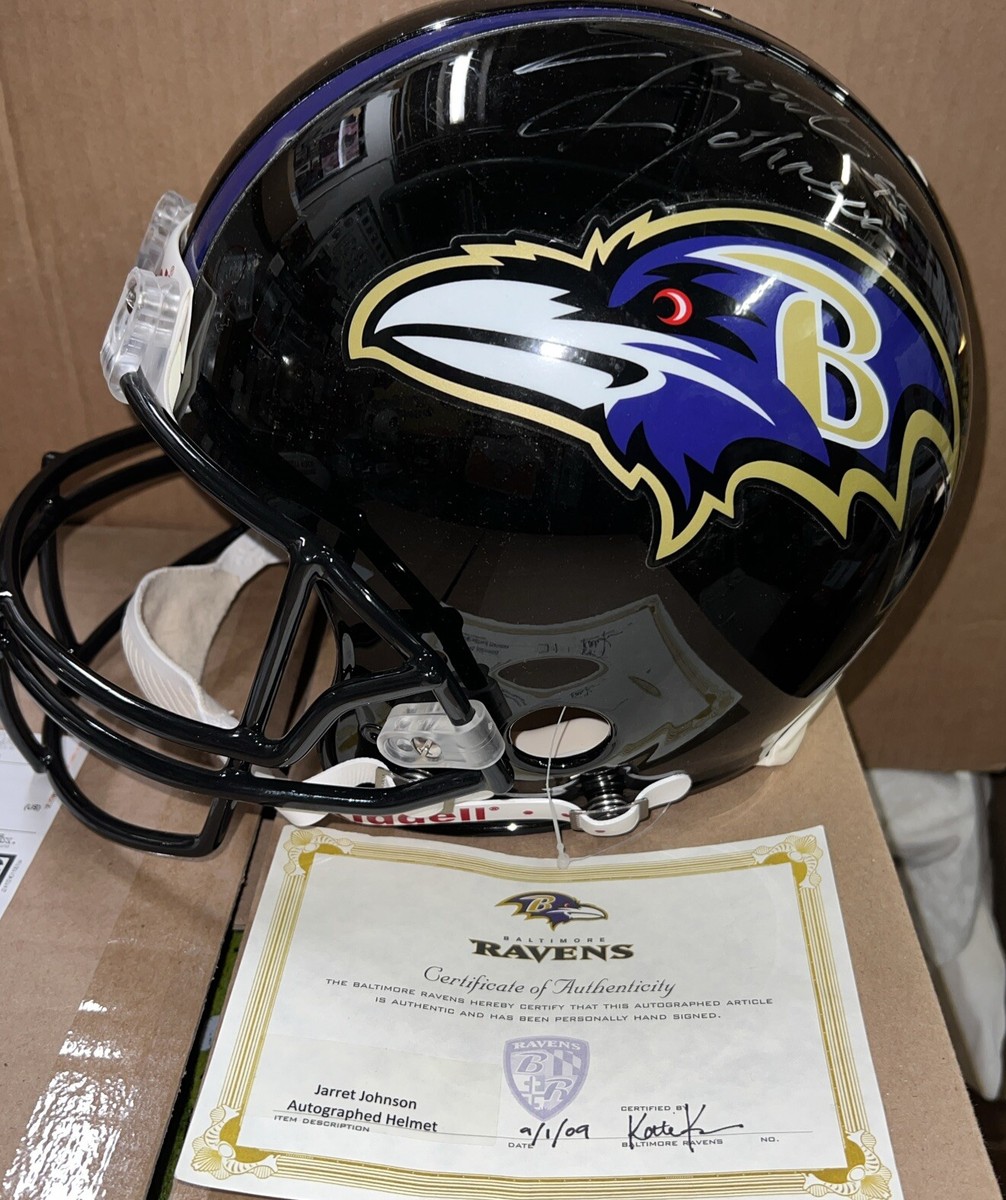 Jarrett Johnson SIGNED BALTIMORE RAVENS Riddell NFL Football FS