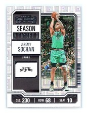 2023-24 Contenders Basketball #70 Jeremy Sochan Season Ticket Premium Edition