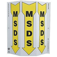 Zing Plastic Information Sign,12 X 9in,bk/yel,msds, 4058 Zing Plastic Information Sign,12 X 9in,bk/yel,msds, 4058