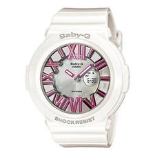 USED G-shock BABY-G Casio BGA-160 White Pink Digital-Analog Quartz Watch