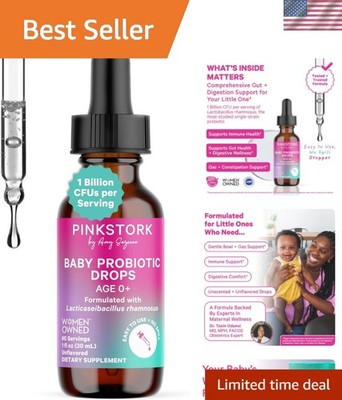 Baby Probiotic Drops, Newborn, Infant & Toddler Probiotics to Help Aid Digest...