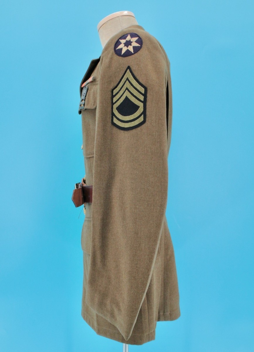 Men's WWII US Army Tunic Uniform Jacket Sz 36 R WW2 7th Service