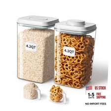 Airtight Food Storage Container with Pop Lid  130ml Scoop, 4L/4.2qt 2 4L  2