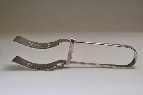 Silver Plate Asparagus Tongs- Mappin & Webb-Princess Plate- 8"Lgth - Picture 2 of 5