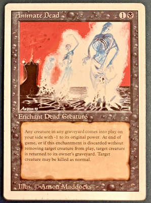 MTG Animate Dead - Revised - MP - Vintage Magic the Gathering