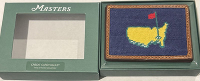 Smathers & Branson Masters Needlepoint Credit Card Wallet Embroidered Logo