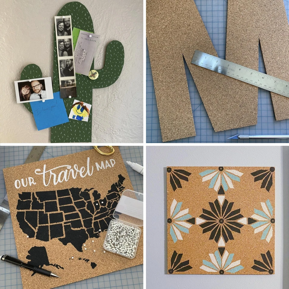 Cork Tiles, Bulletin Board Cork Panels 12" x 12" x 3/16", Natural, 8 Pack (108) - Image 3 of 4