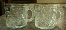 Lot of 2 Vintage 1995 McDonald&rsquo;s Batman Forever Two-Face Glass Mugs VG Cond