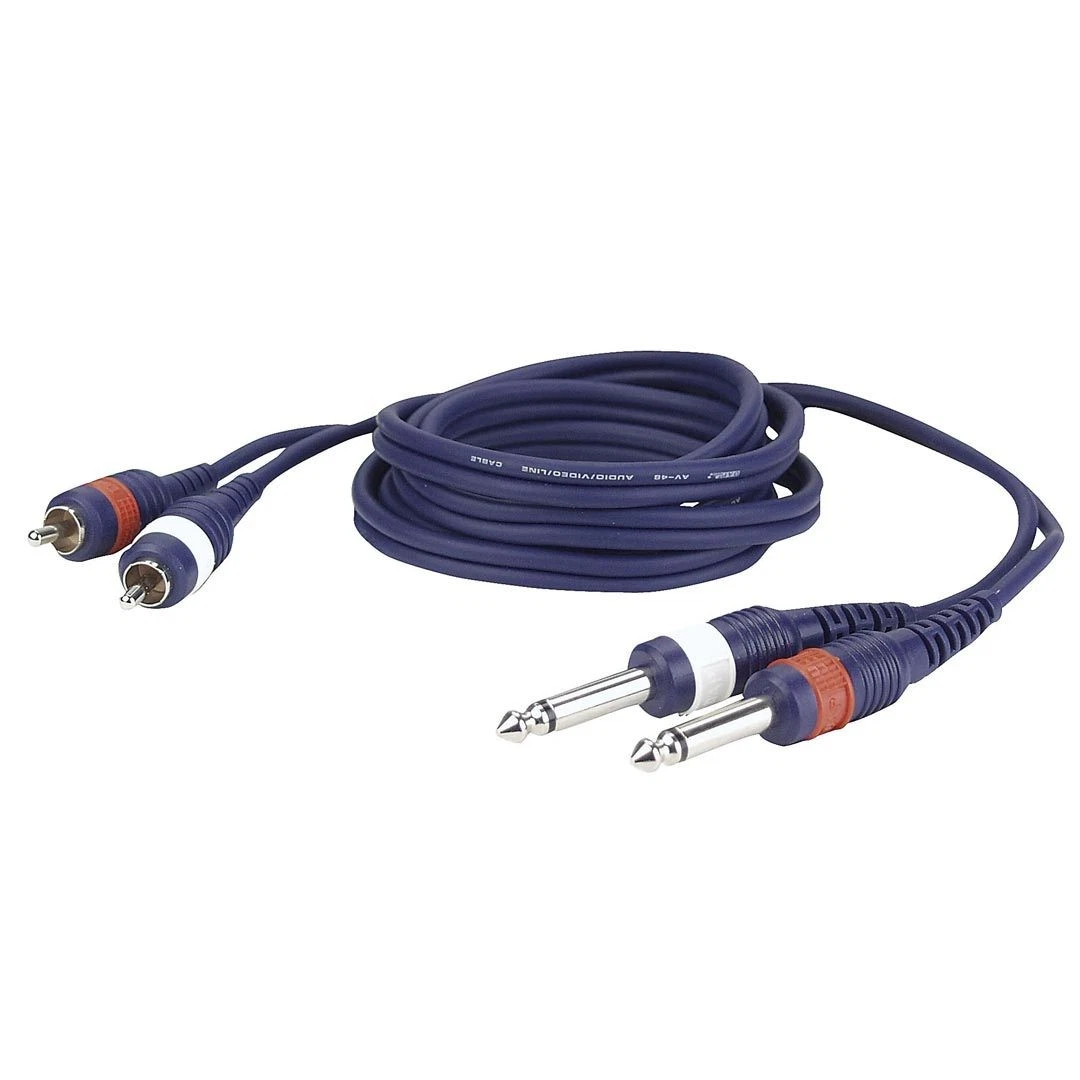 Cavo Audio Cannon Jack Cavo Adattatore Y Cordial 0.9m - Jack Stereo 6.3mm A 2 Mono, Per Audio Professionale Cavi Audio Professionali
