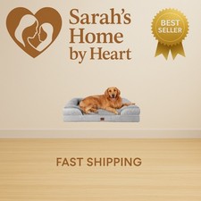 Orthopedic Dog Beds Large Sized Dog, Waterproof Memory Foam Pet Bed with Side...