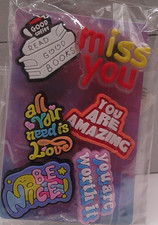 Set of 6 Shoe Charms for Crocs featuring 	Sayings	A2