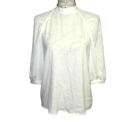 Halogen Women's Mock Neck Billowy Raglan Sleeve Blouse In White X-Small
