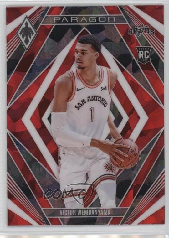 2023-24 Panini Phoenix Paragon Red Ice Victor Wembanyama #13 Rookie RC