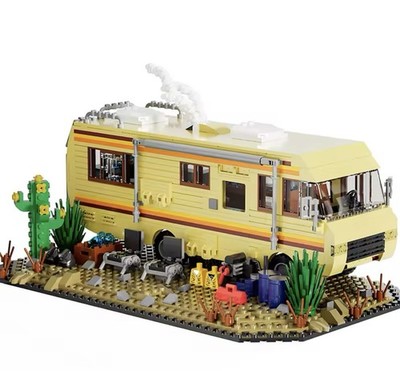 Breaking Bad RV Building Blocks Crystal Ship Camper Desert Model 904PCS Rare Set