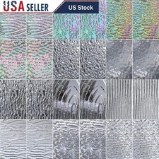 24 Clear Ripple Iridescent Stained Glass Sheets Mosaic Crafts Projects New