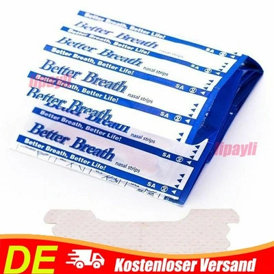 MARKENLOS Nasenpflaster Better Breath Nasal Strips Pflaster Besser Atmen Schnarchen L