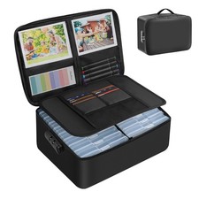 Fireproof Photo Storage Box 18 Inner 5x7 Cases Lockable Collapsible Organizer