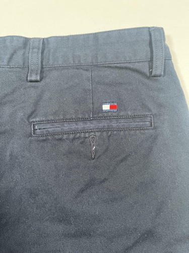 Tommy Hilfiger Shorts Mens 34 Navy Pleated Chino Cotton Zip Fly Preppy Casual - Picture 5 of 5