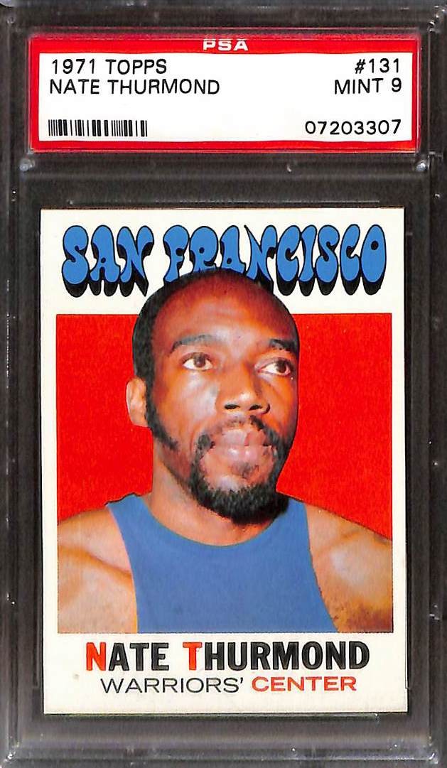 1971 TOPPS #131 Nate Thurmond PSA 9 Mint 07203307