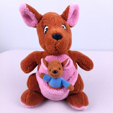 Vintage Kanga  Roo Beanbag Bottom 8  Stuffed Animal Plush Toy Disney Plushie