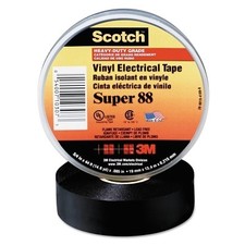 Super 88 Vinyl Electrical Tape, 1 in x 36 yd, Black 3M   7000057832 54007103318