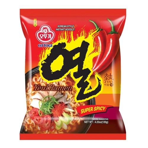 YEUL Ramen, 5 Pack of Super Spicy Flavor Korean Instant Noodle, Extreme Bold ...