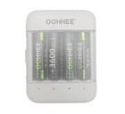 OOHHEE 4x AA 3600mWh Rechargeable Lithium Batteries 1.5V White Fast Charging Box — photo 2