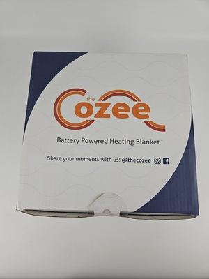 #ad The Cozee Battery Powered Heating Blanket Navy Blue $150.00