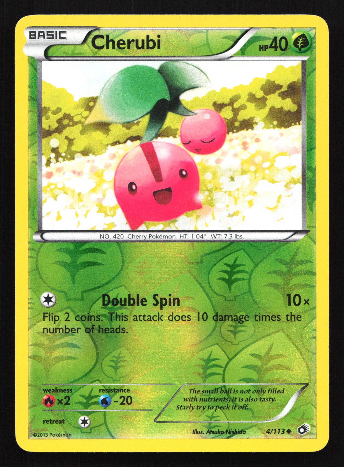Cherubi 4/113 Legendary Treasures Uncommon Reverse Holo Pokemon Card