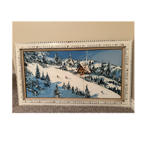 Paul Blaine Henrie Original Framed Signed Oil Painting The Chalet at Snowmass.