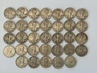 Lot Of 33 90% Silver Walking Liberty Half Dollars/Franklin Half Dollars Mixed Yr
