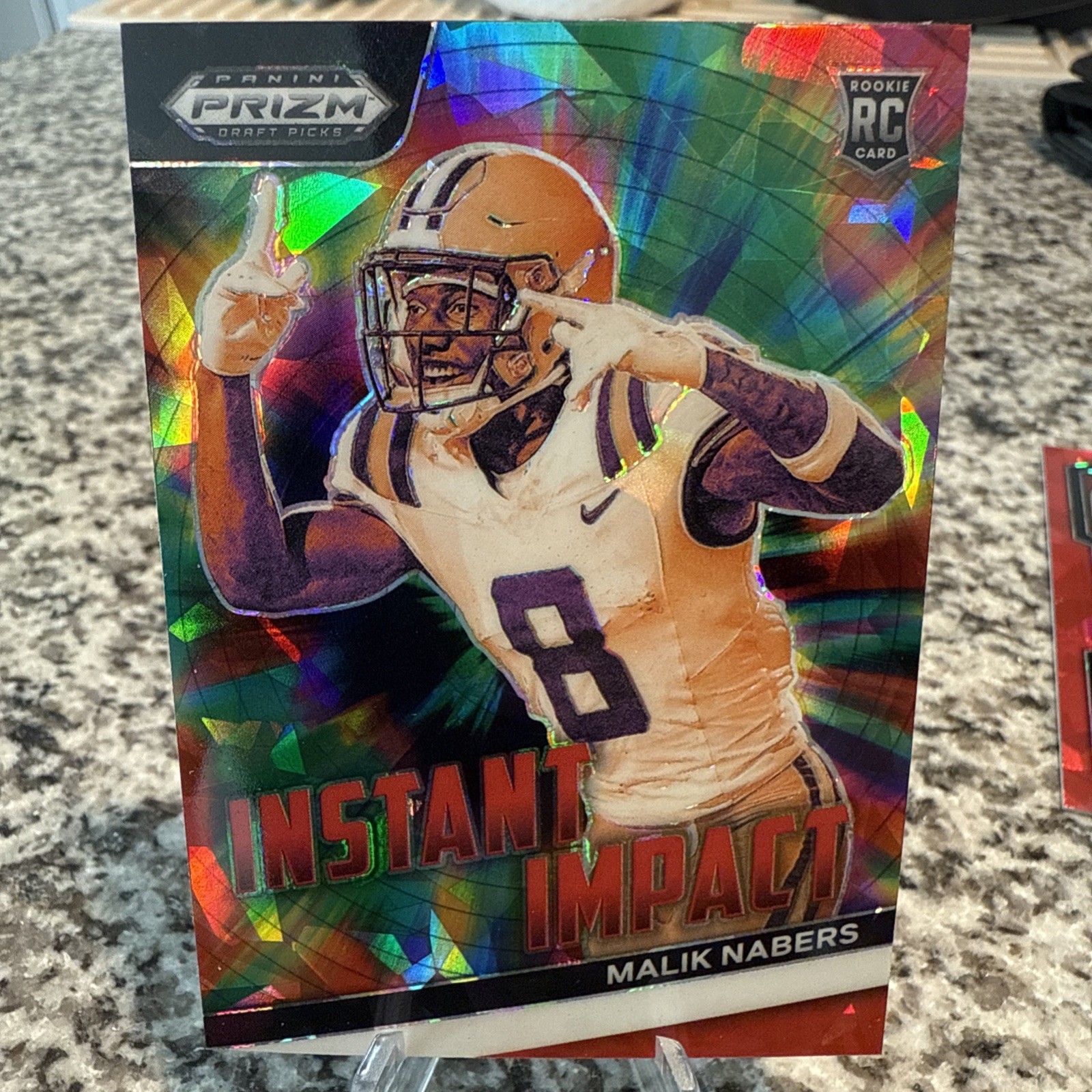 2024 Prizm Draft Picks - Instant Impact Malik Nabers #II-MN Red Ice Prizm (RC)