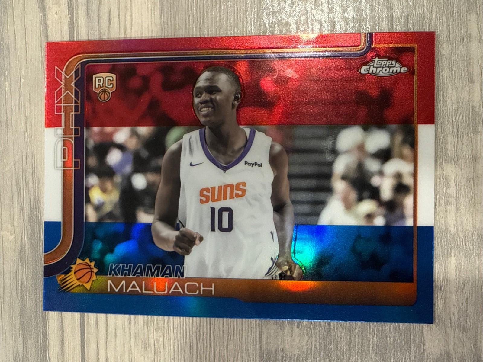 2025-26 Topps Chrome- Khaman Maluach #260 Red White Blue (RC)