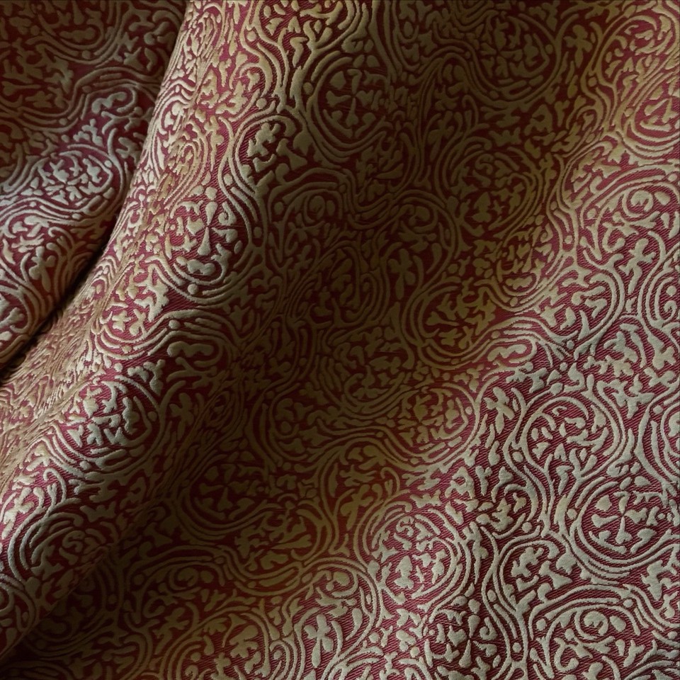 Rose Gold/Beige Silk Brocade JV-1542 Fabric