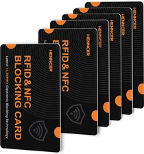 RFID Blocking Card Set for Wallet and Purse Protection, Smart Slim Design, 6 Pac