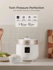 CUCKOO CRP-ST0609FW Twin Pressure Rice Cooker 6-Cup Uncooked 12-Cup NEW
