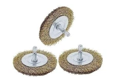 3pk 4" Large Wire Wheel Brush Attachment for Drill Circular Paint Rust Removal