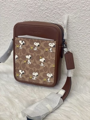 Coach X CBK48 Peanuts Sullivan Crossbody Bag Signature Canvas With