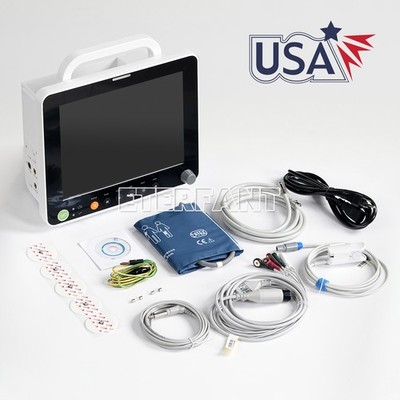 12'' Patient Monitor with ETCO2 Multi-Parameter ECG/NIBP/RESP/TEMP/SPO2/PR/ETCO2