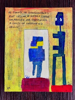 e9Art 8x10 he found, in grandmother's root cellar, a rather large unlabeled...
