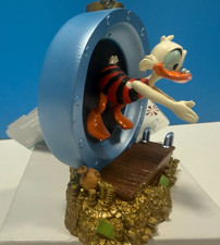Uncle Scrooge Mcduck Figure Diving In His Money Bin Ornament With Tags