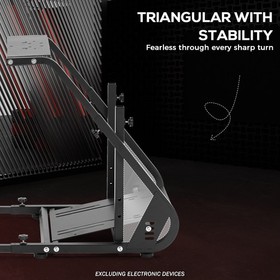 Supllueer Racing Simulator Cockpit Stand With Red Seat Fit Logitech G920 G29G923