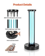 UV Light, 36W Ultraviolet Lamp with Ozone Purifier, UVC Lamp with 30/60/120 Minu