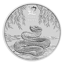 2025 $1 Australia Lunar Silver Year of the Snake 1 oz BU