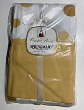 VTG Springmaid Yellow Gold Polka Dot Pillowcases Combed Percale NOS