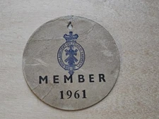 1961 Open Championship Member Badge - Royal Birkdale Arnold Palmer Wins Ticket