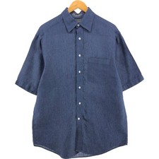 Vintage Baniel Cremicuz short-sleeved linen shirt size M men's