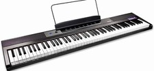 Keyboard Digitales Klavier mit Notenständer, volle Größe Schwarz, Rockjam 88 Key