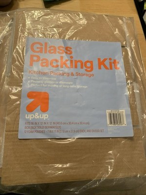 Up & Up Glass Packing Kit Kitchen Packing & Storage 12 Foam Pouches And Dividers